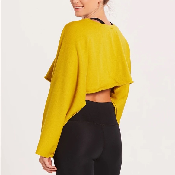 Niyama Sol Crop Sweatshirt - Chartreuse - Picture 2 of 4